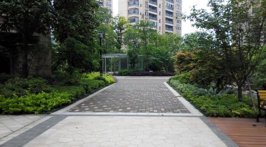 華菱嘉園總部辦公樓室外景觀綠化工程